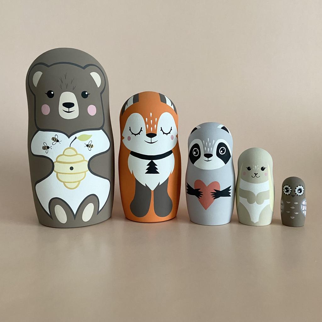Набор матрешек МИШКА ЛЮБИТ МЁД
