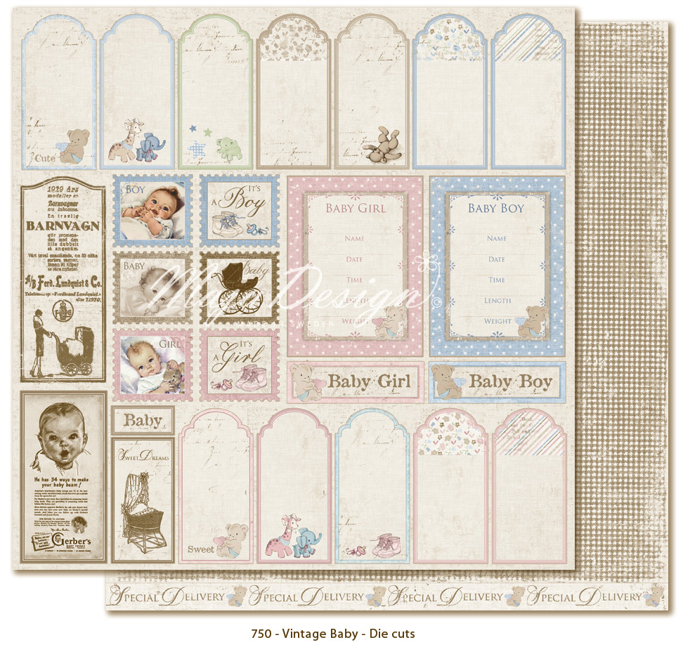 *Maja Design,Vintage Baby,Die cuts
