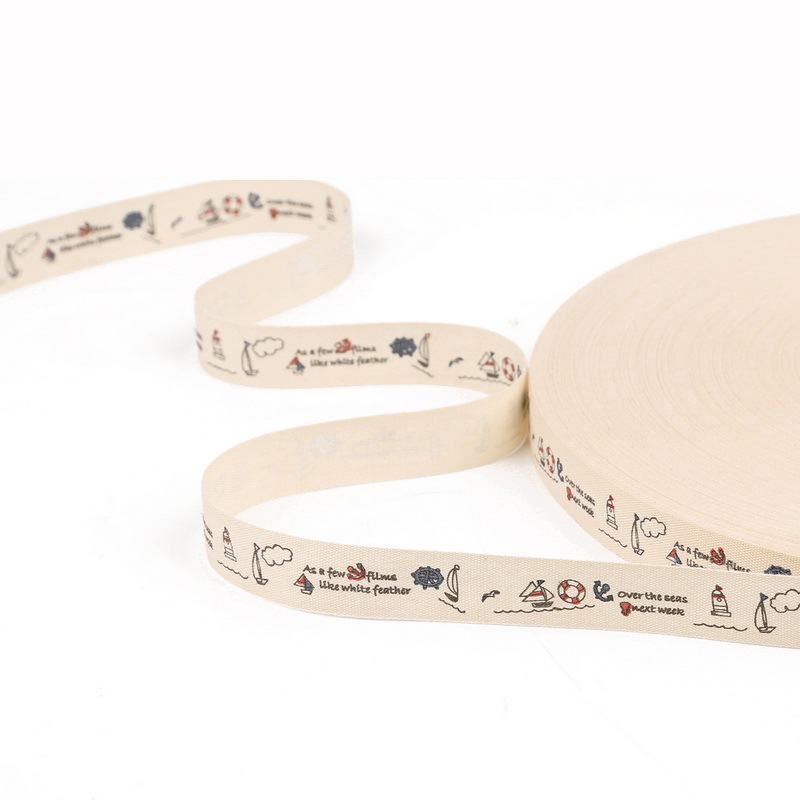 *Лента хлопковая с принтом №3