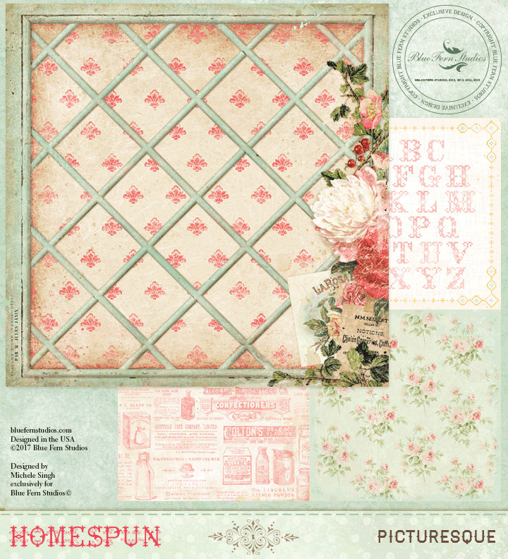 *Blue Fern/Homespun/Picturesque