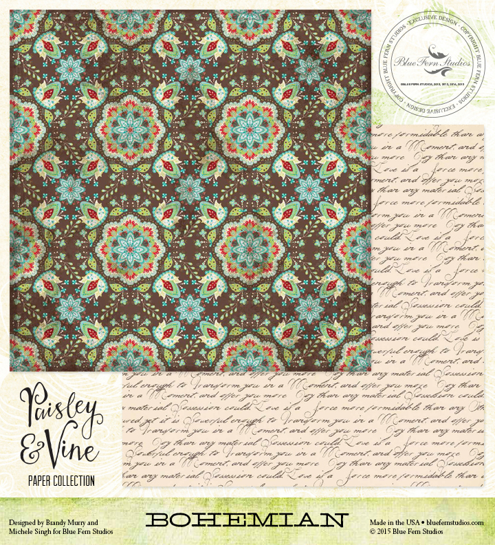 *Blue Fern/Paisley & Vine/Bohemian