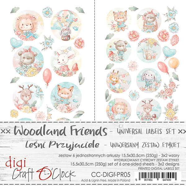 *Craft O’Clock/WOODLAND FRIENDS/CC-DIGI-PR05