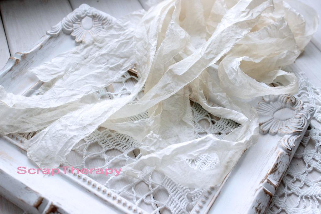 *Лента шелковая №6/шифон-нат/90*2