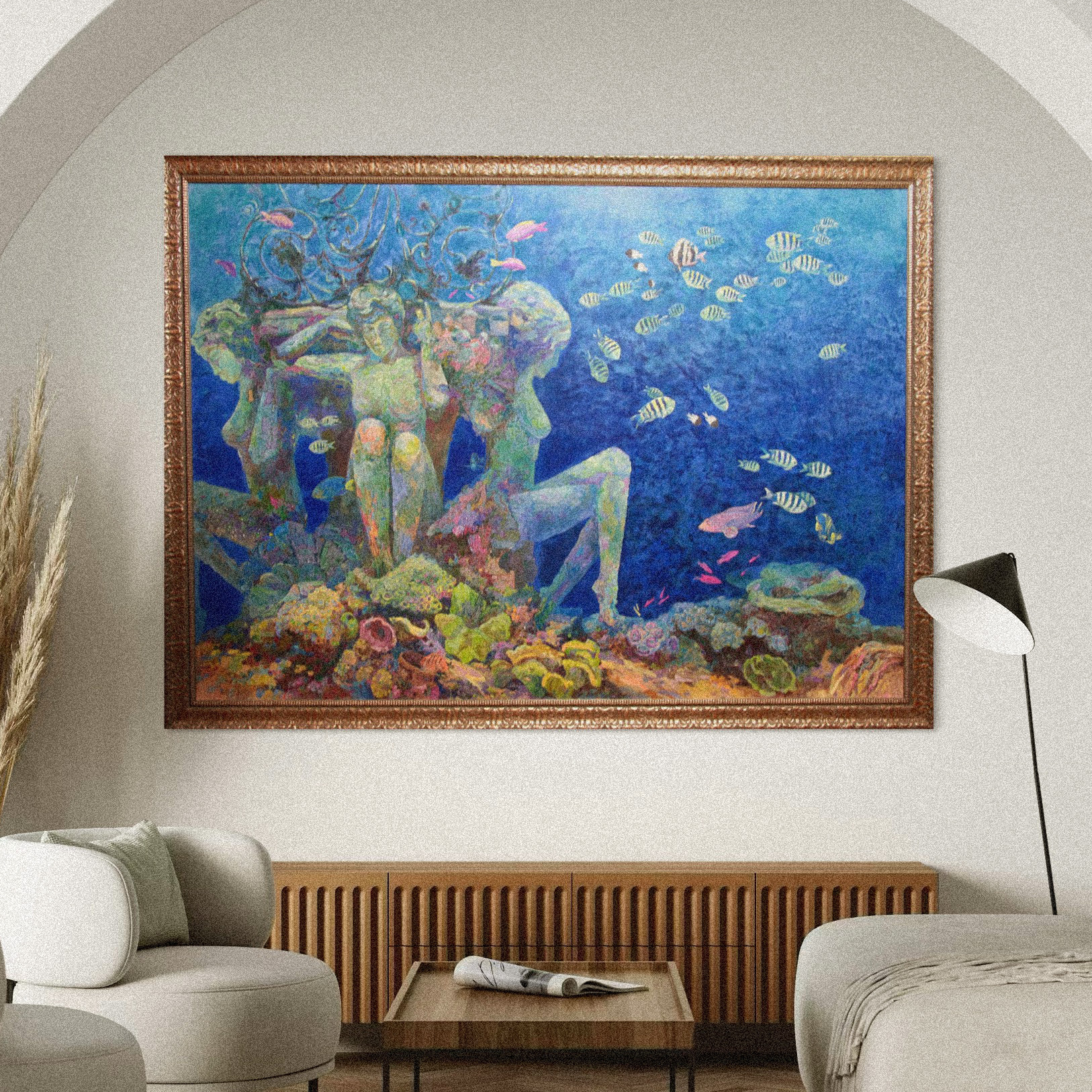 КАРТИНА "Три девицы" 2,26 х 1,65 м, Марта Кандр