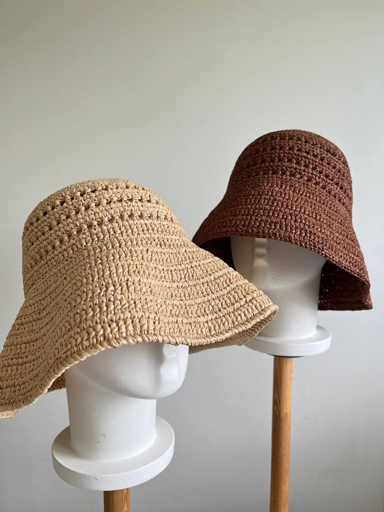 панама "КРИС/Kriss" мастер-класс по вязанию крючком из рафии