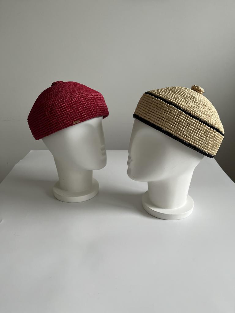 шляпка "Коко" мастер-класс по вязанию крючком из рафии