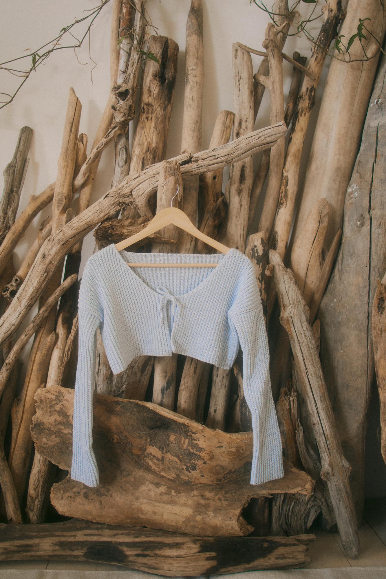 Вязаный летний кардиган