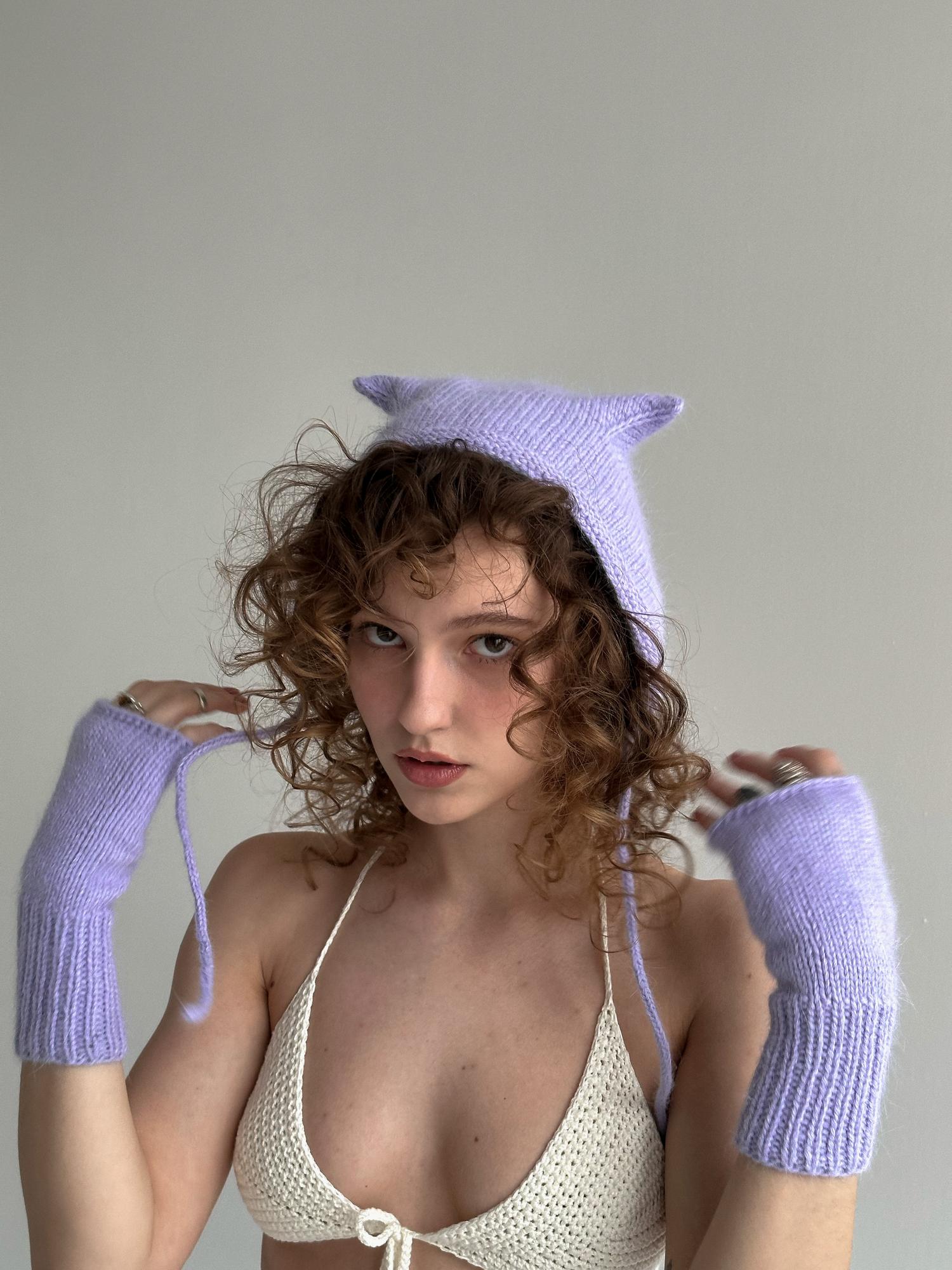 Комплект Кошка с митенками