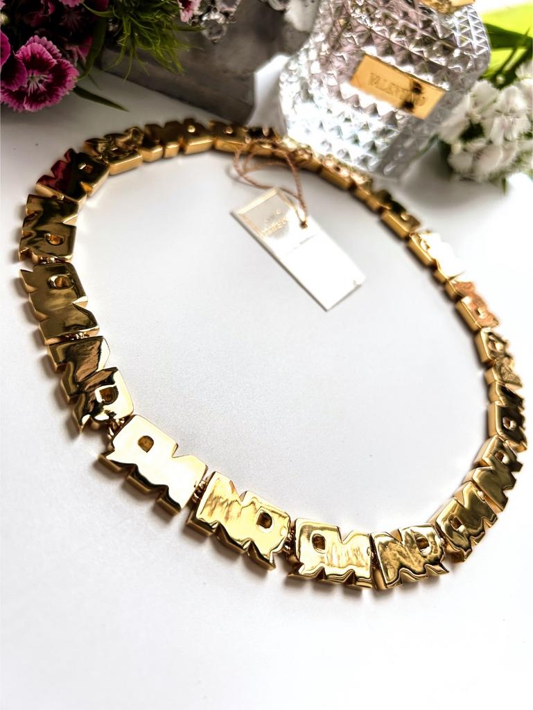 Базовое колье со звеньями в виде лого