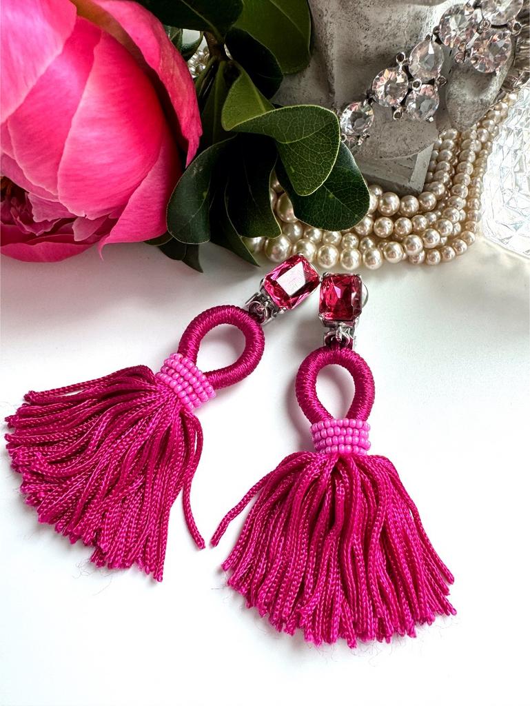 Клипсы кисти цвета фуксии