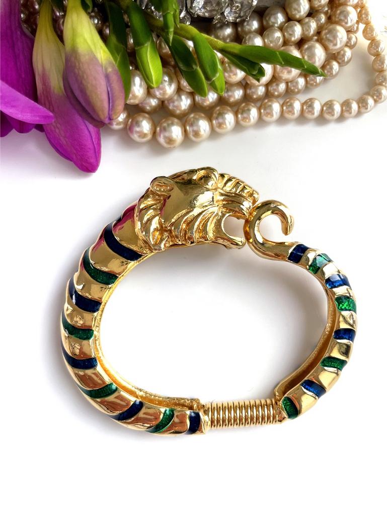 Браслет с тигром на пружине