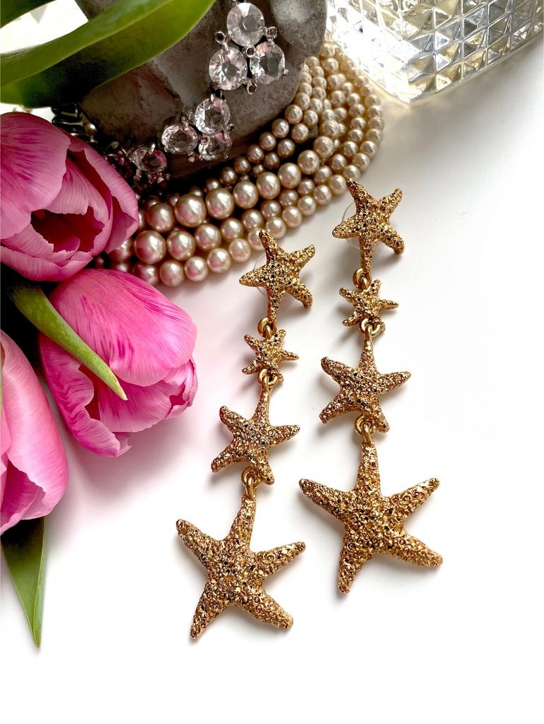 Серьги с морскими звездами