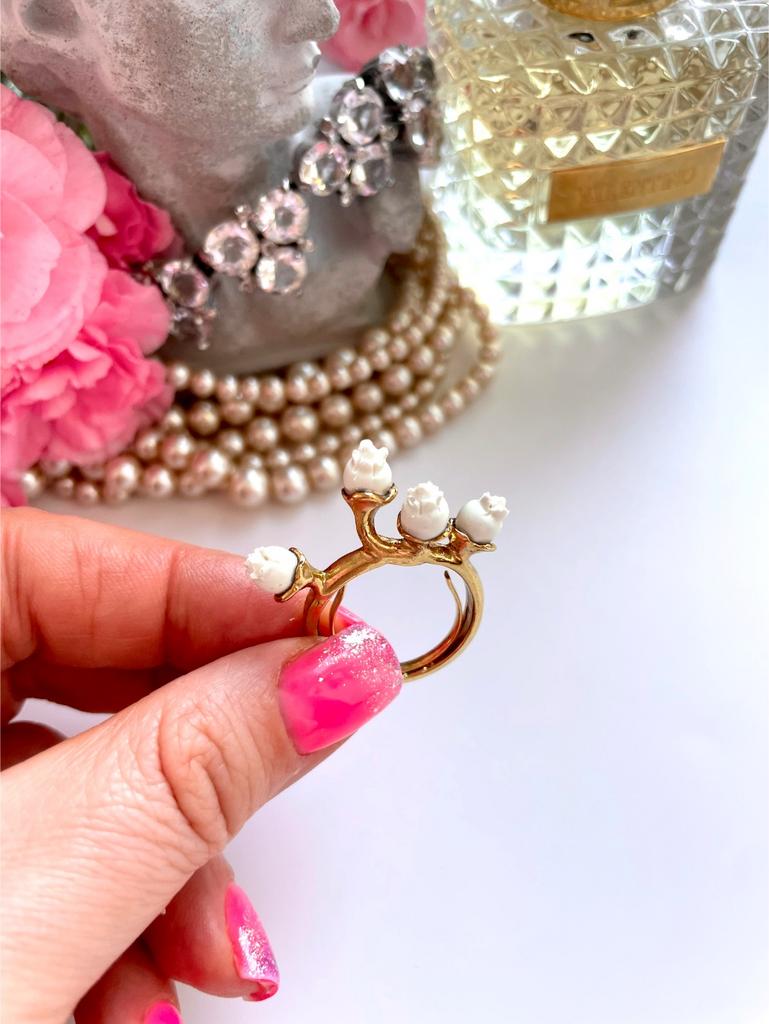 Кольцо с ландышами