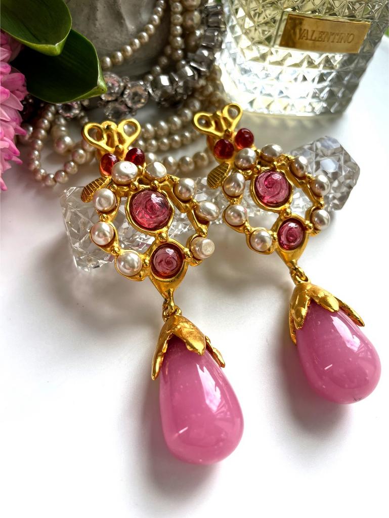 Длинные клипсы с подвесками