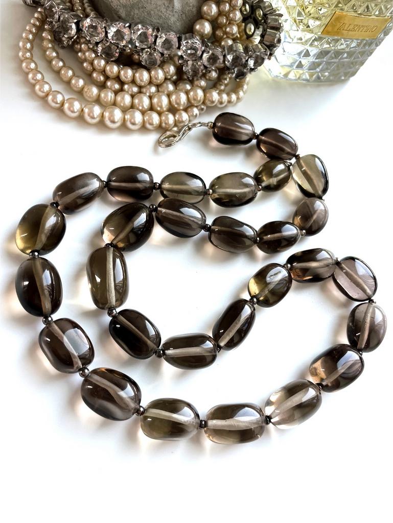 Колье из прозрачного раухтопаза