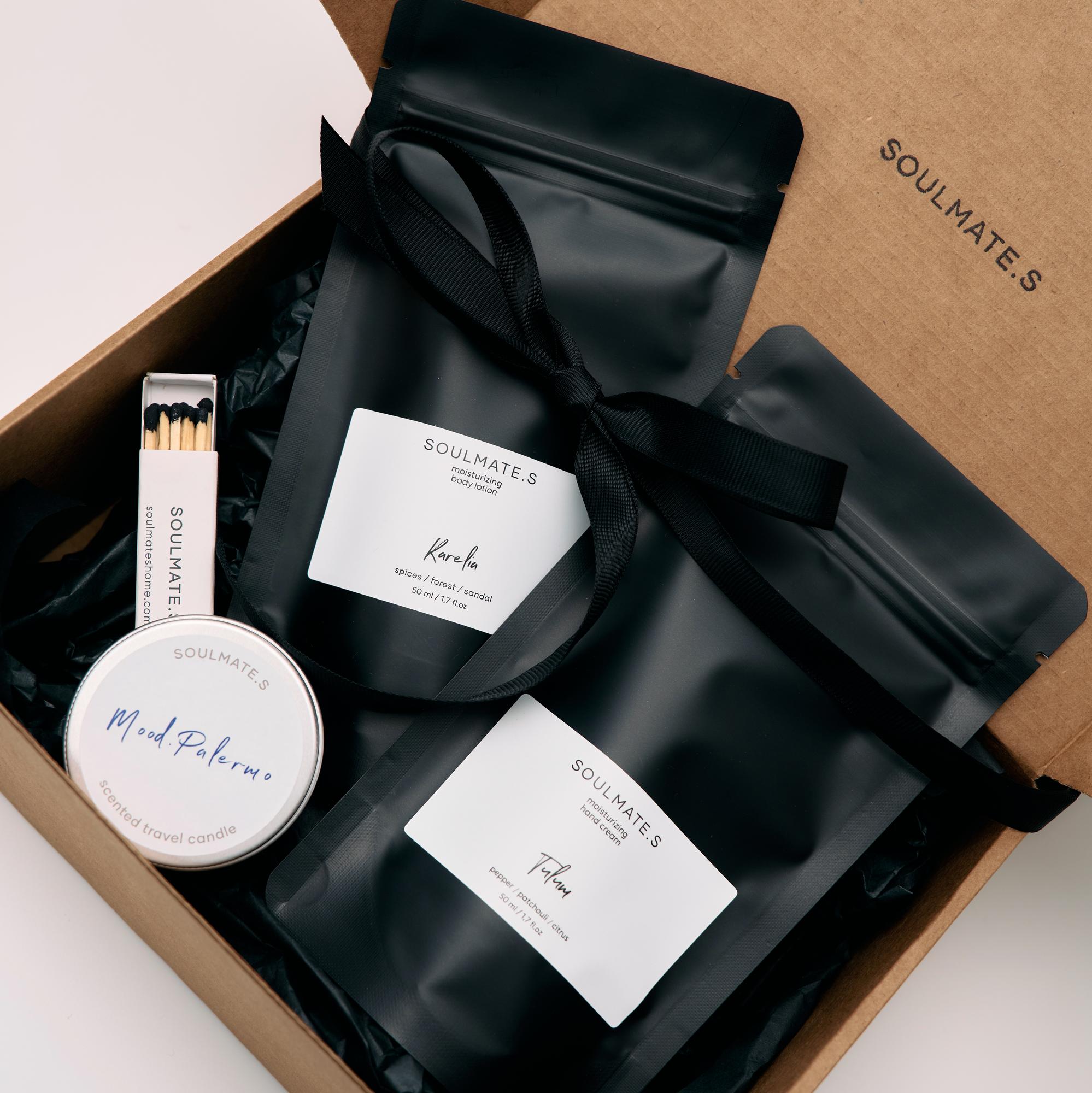 НАБОР КРЕМ ДЛЯ РУК + ЛОСЬОН ДЛЯ ТЕЛА + TRAVEL СВЕЧА