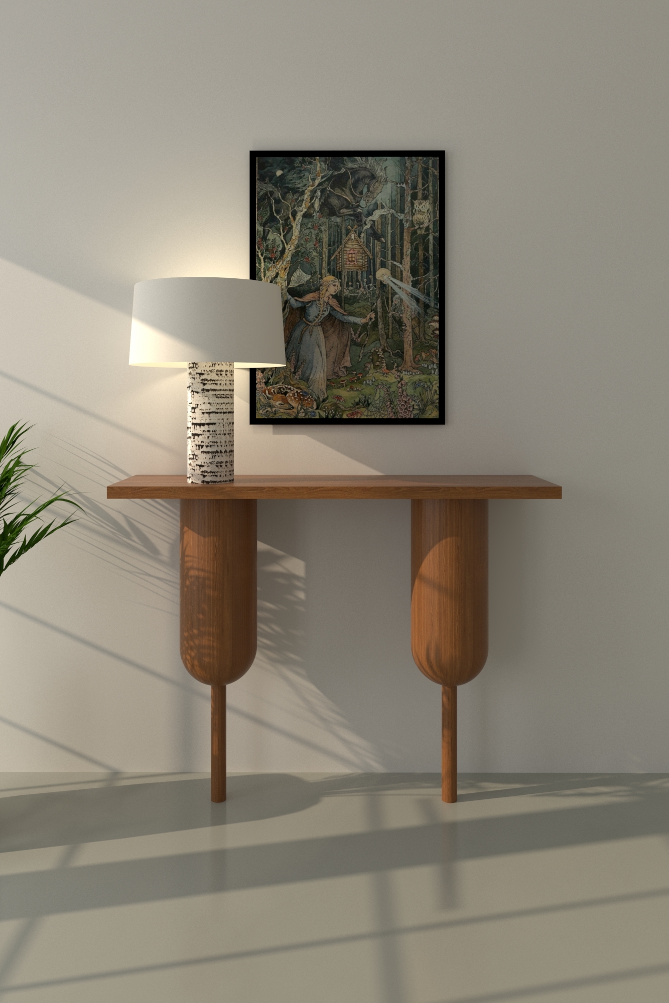 Консоль на заказ их массива и шпона дуба DEVIDESIGN