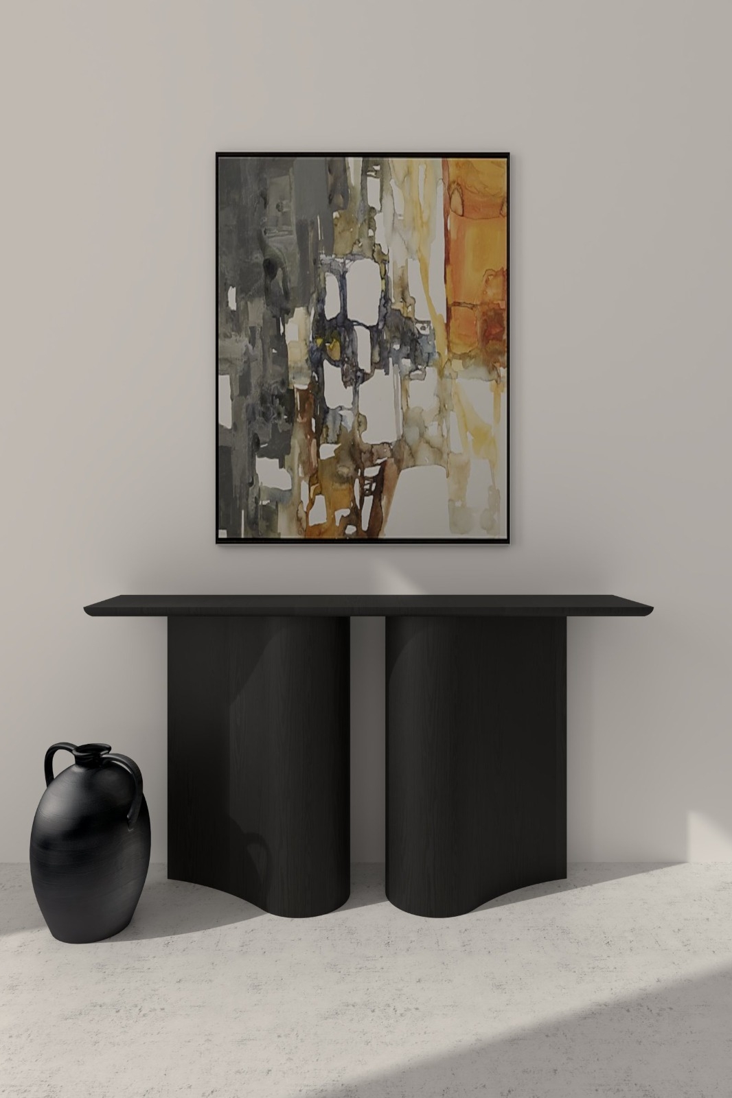 Авторская консоль Тишь 01 черного цвета