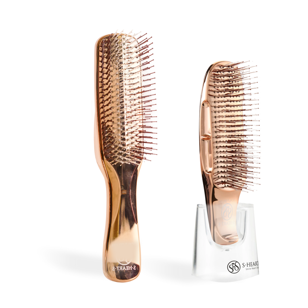 Расческа для кожи головы и волос  "Ворлд Голд"  (Scalp Brush World Gold) цвет розовое золото