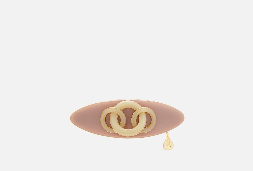 Заколка "Кольца", пудровая