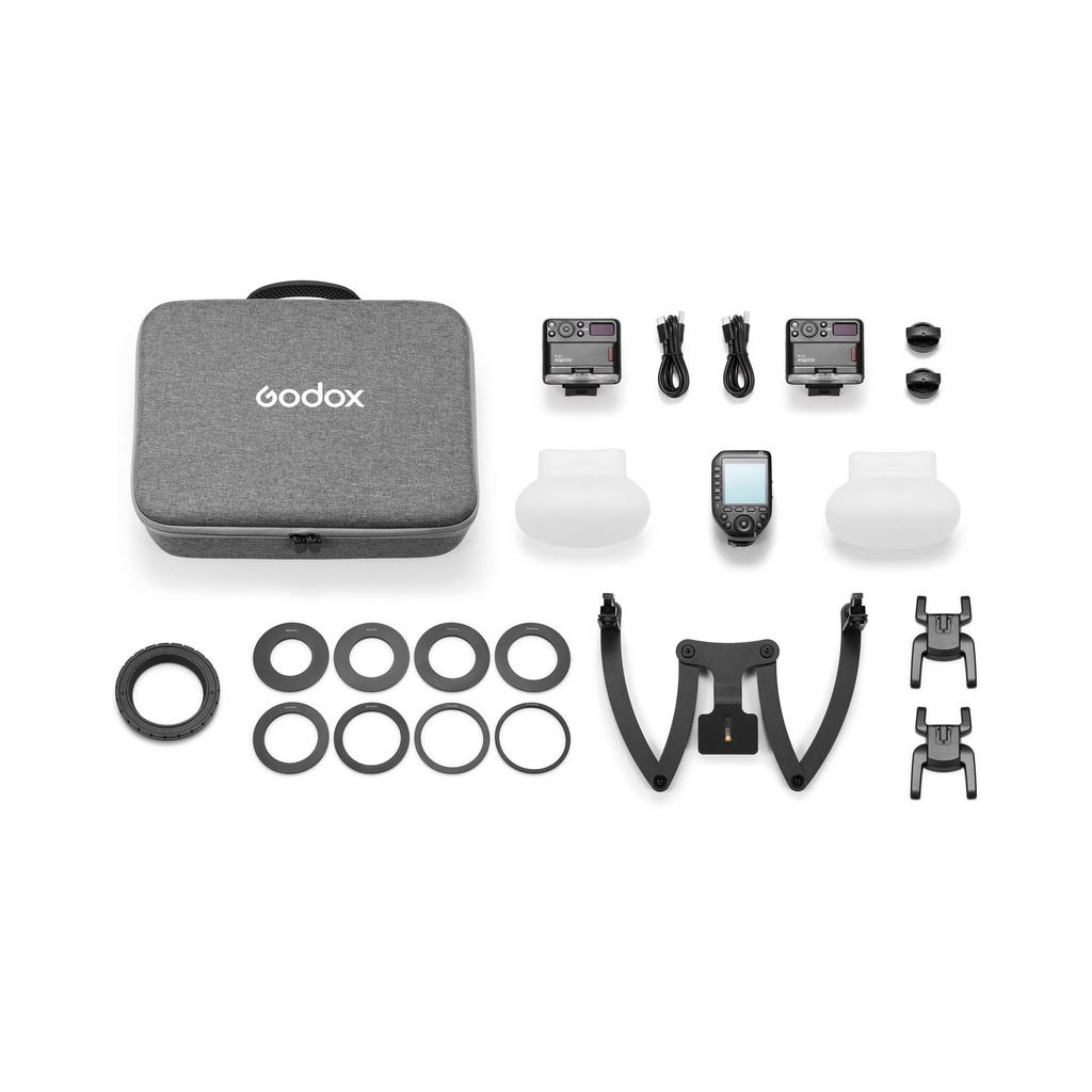 Комплект импульсных осветителей Godox MF12-DK2 для макросъемки, для Sony