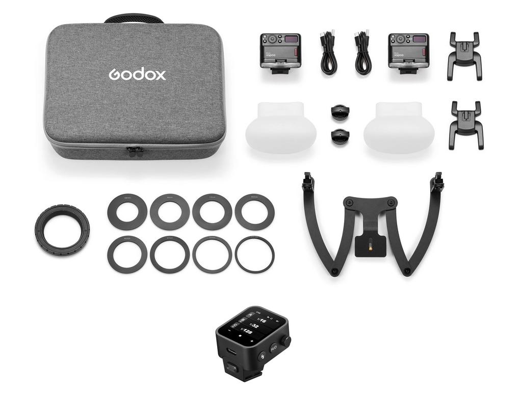 Комплект импульсных осветителей Godox MF12-DK3-X3C  для Canon