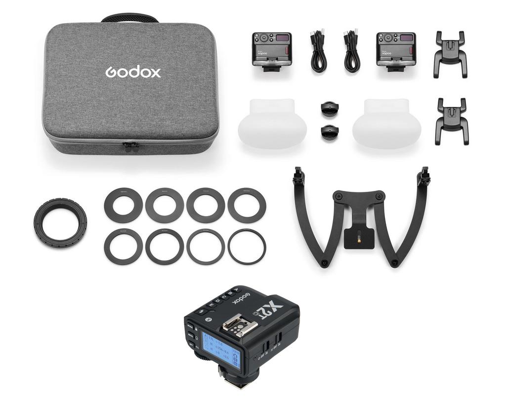 Комплект импульсных осветителей Godox MF12-DK3-X2TC  для Canon