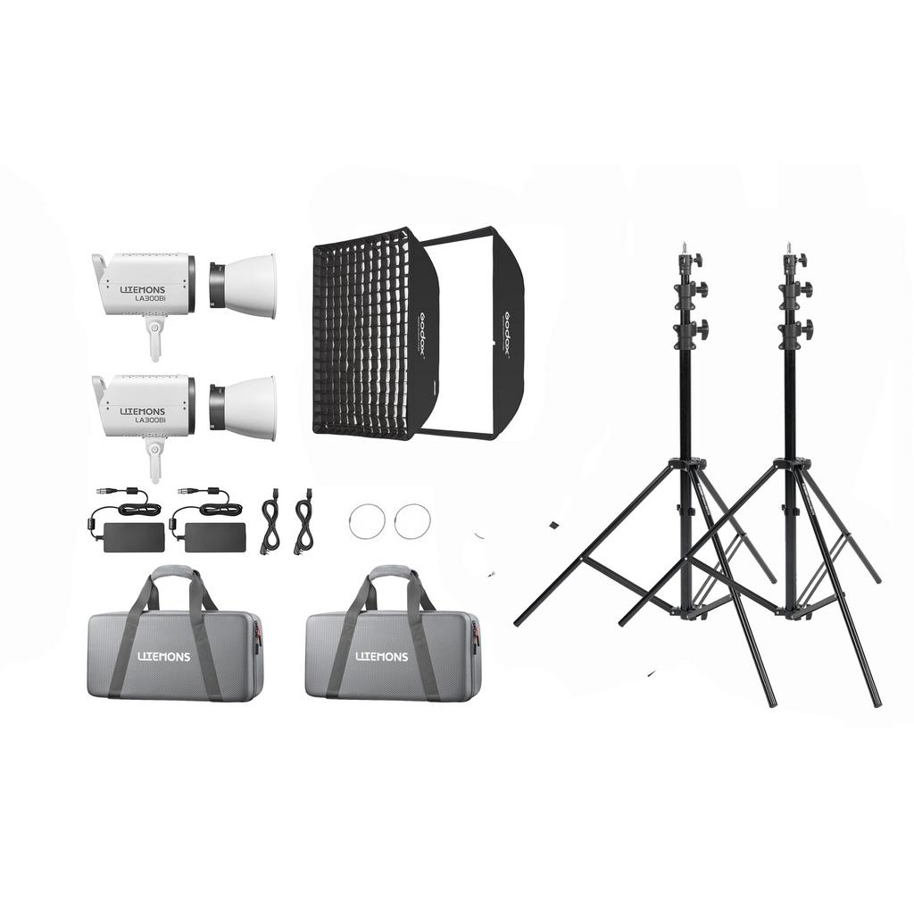 Комплект светодиодных осветителей Godox LITEMONS LA300Bi ProKit2