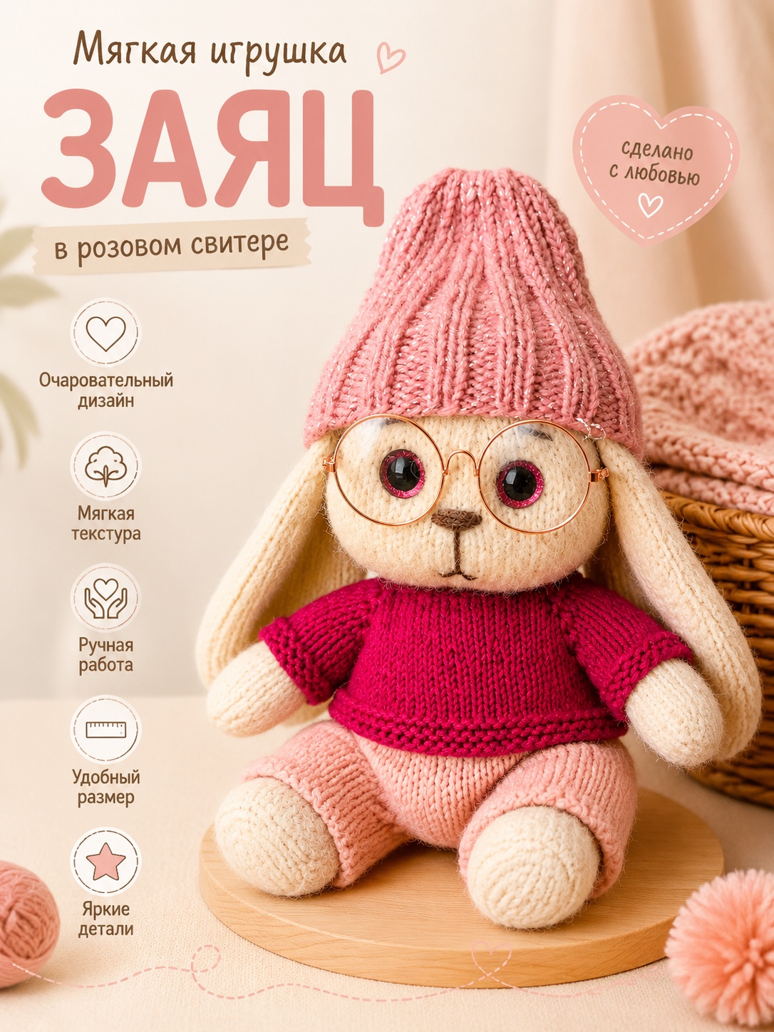 Мягкая игрушка Заяц