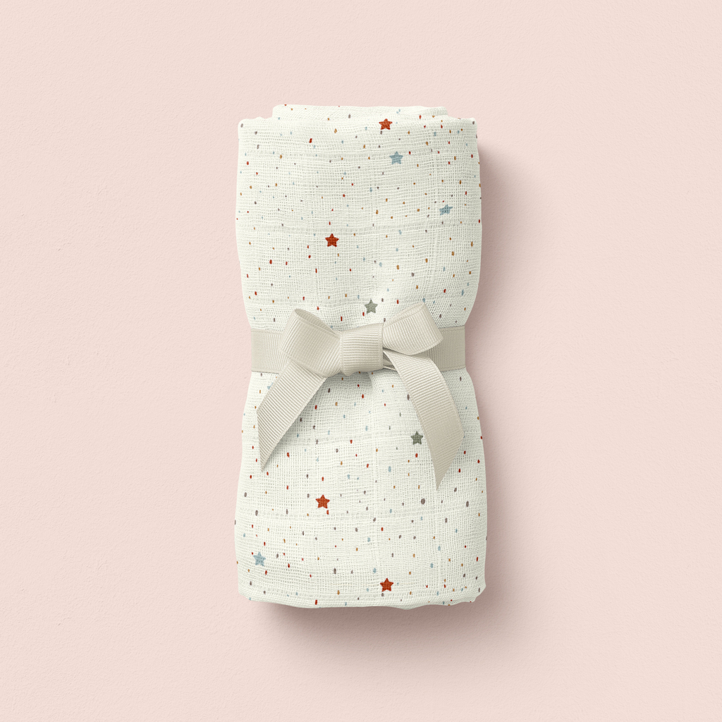 Stars Print Muslin Blanket