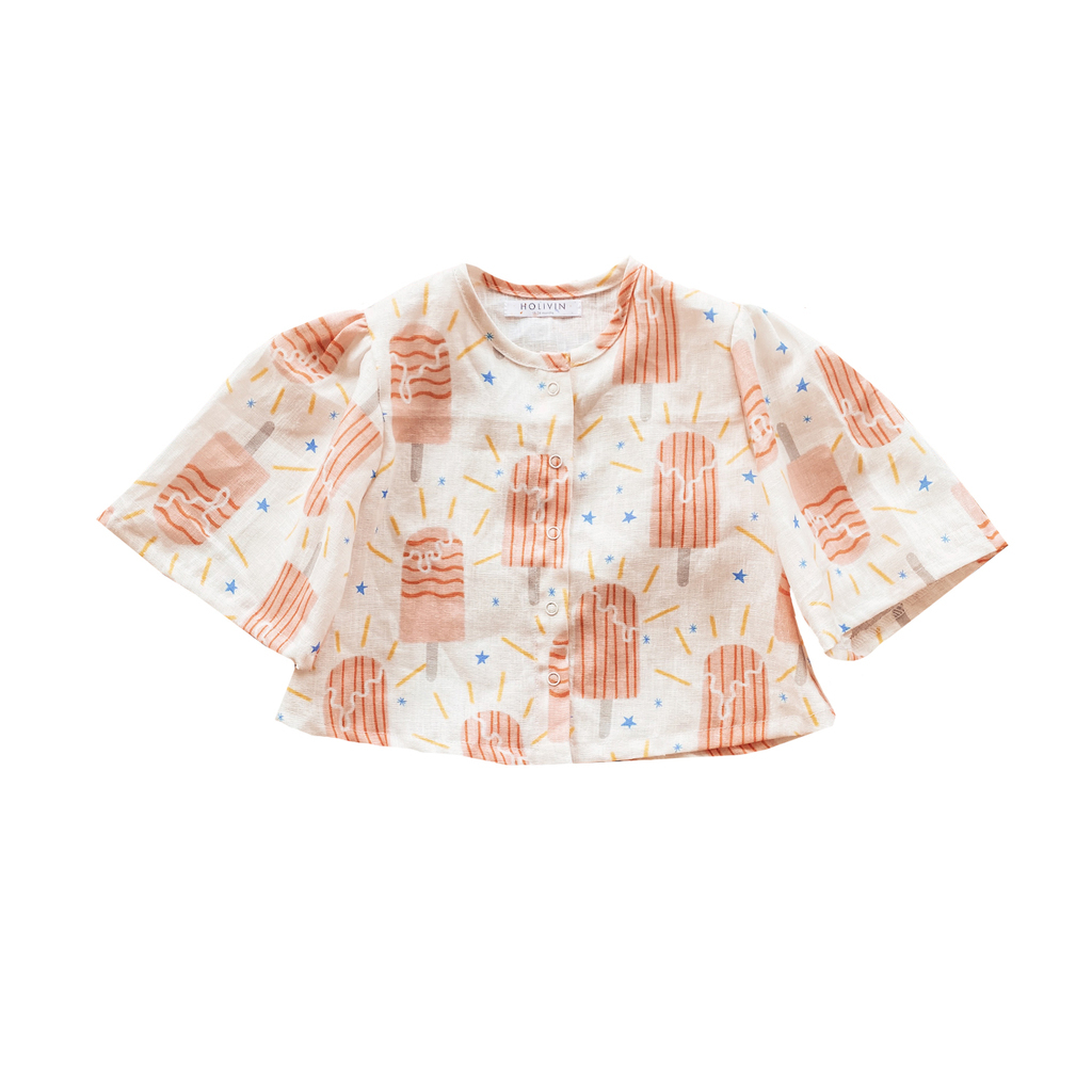 Ice Cream Linen Blouse