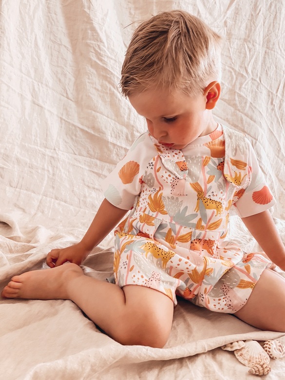 Leopards Linen Romper