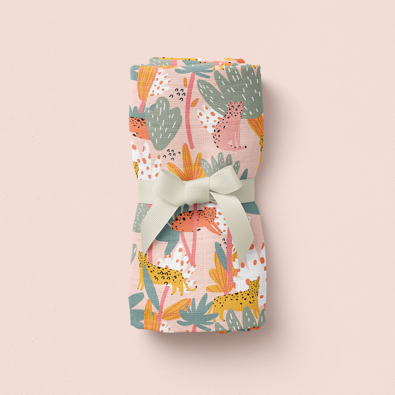 Leopards Print Muslin Blanket