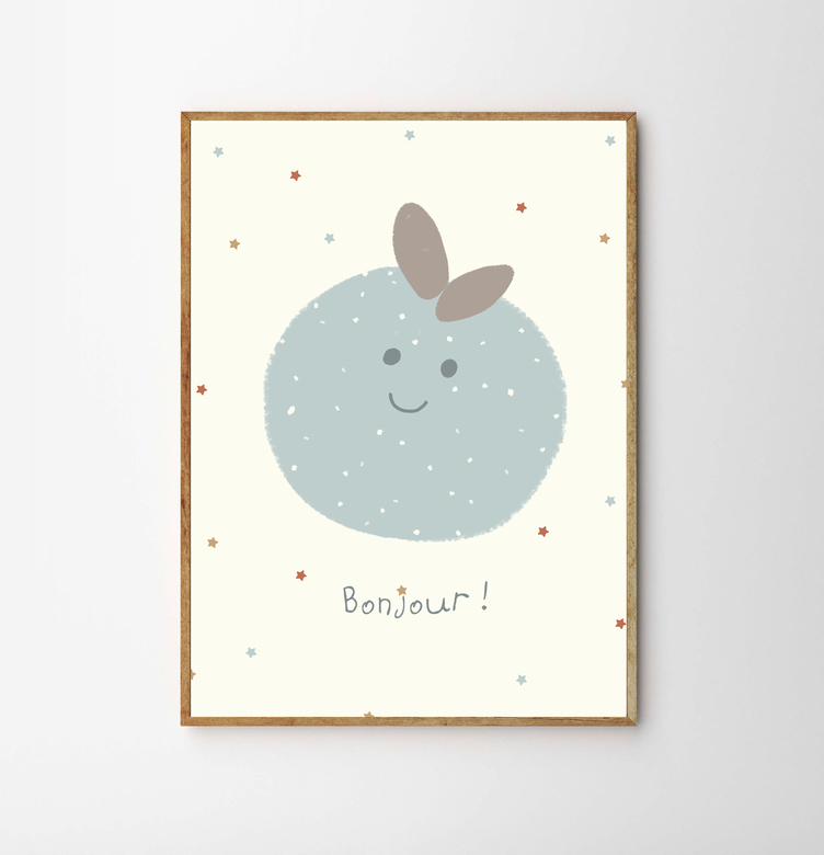 Bonjour Children’s Poster