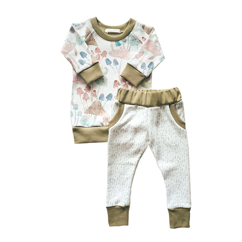 Mushrooms Sweatshirt and Joggers Set