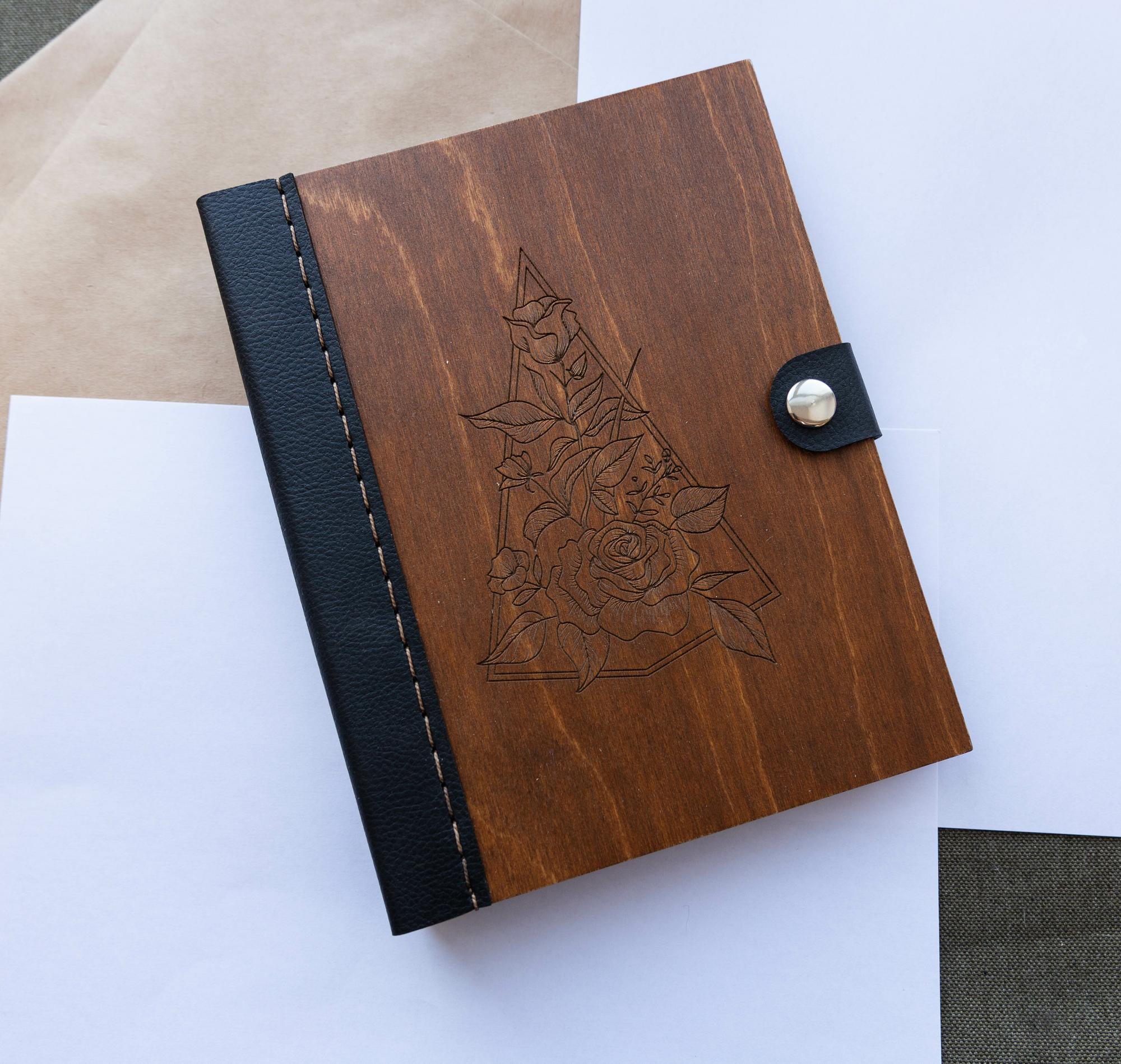 Блокнот из дерева на кольцевом механизме, А5