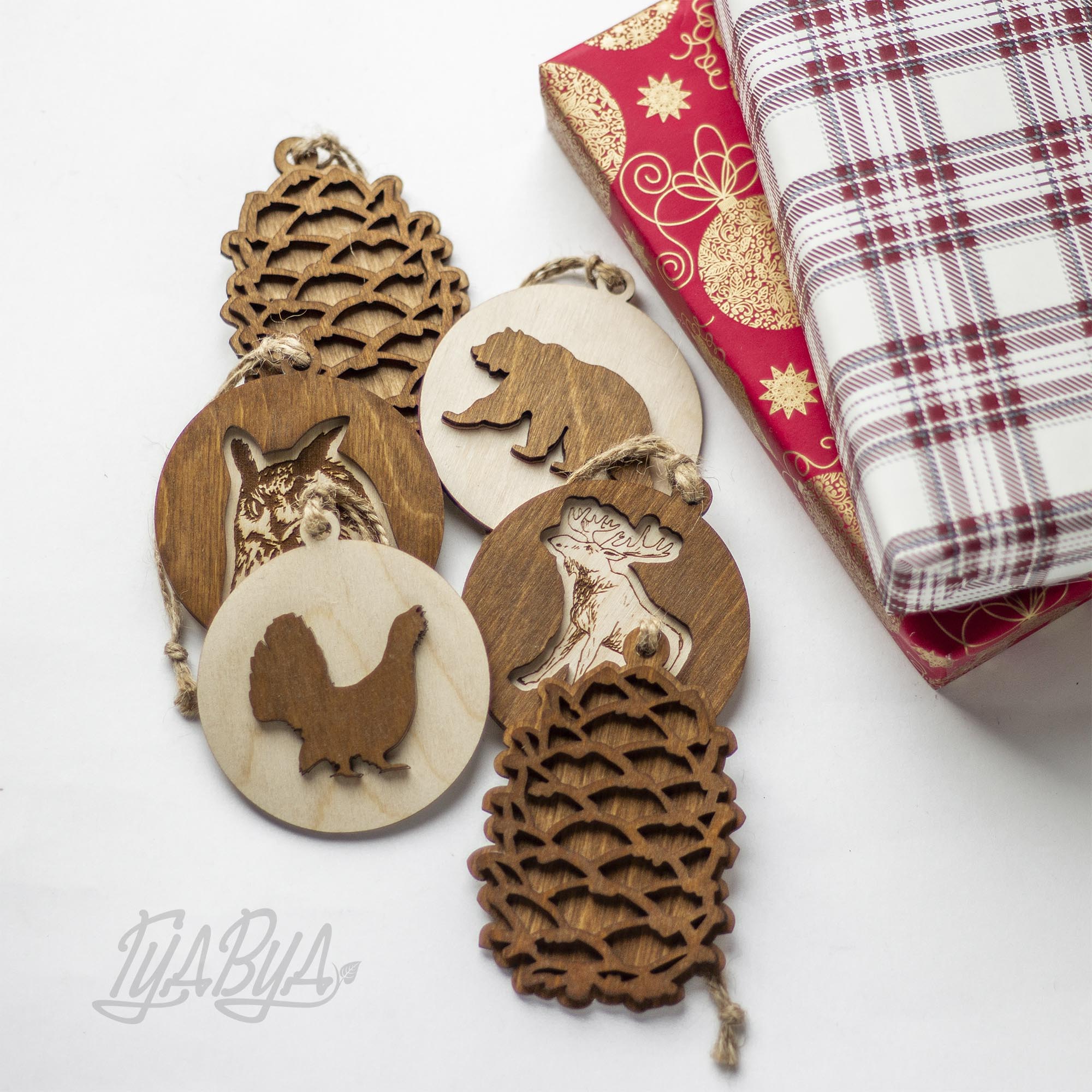 Набор ёлочных украшений "Сибирская тайга 2.0"