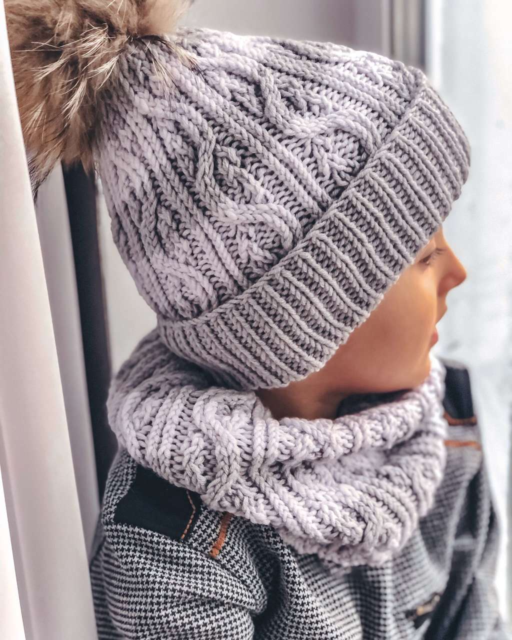 Шапка со снудом Зима