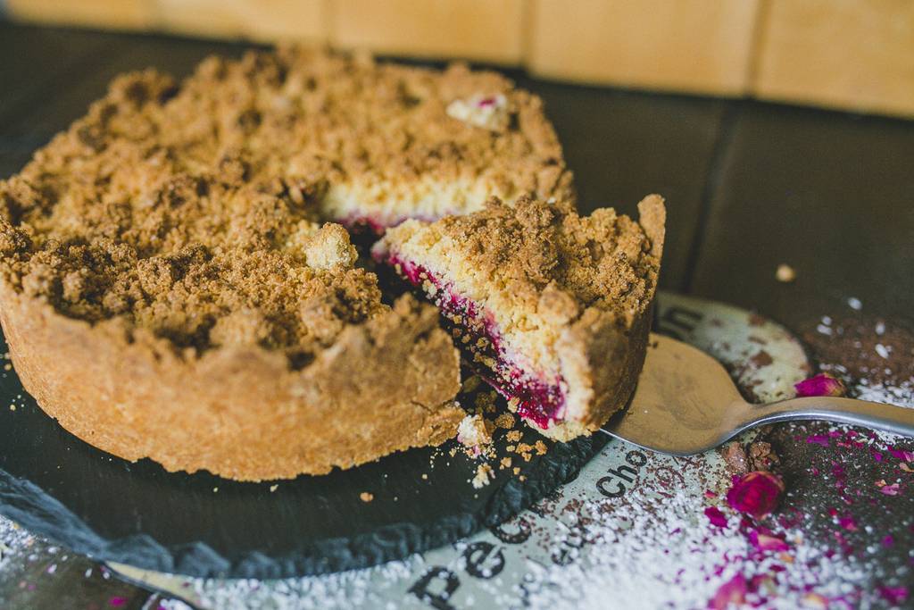 Пирог с вишней, без глютена