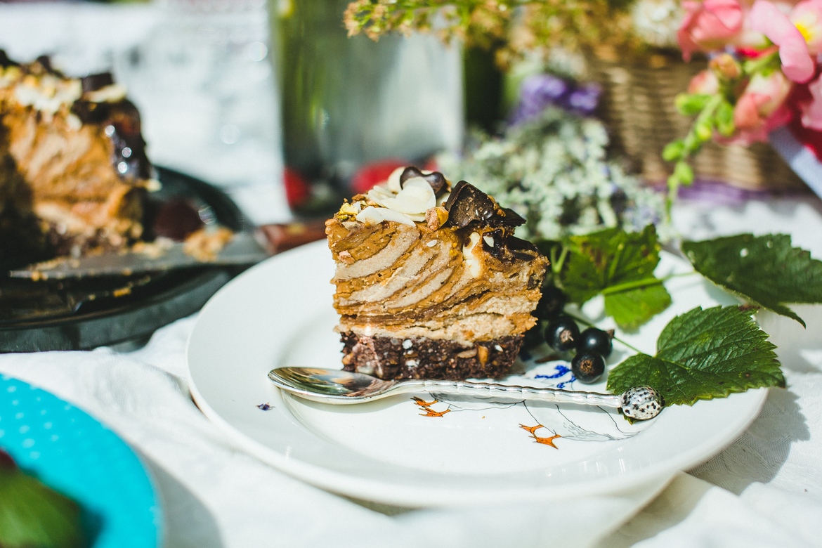 Шоколадно-арахисовый rawcake