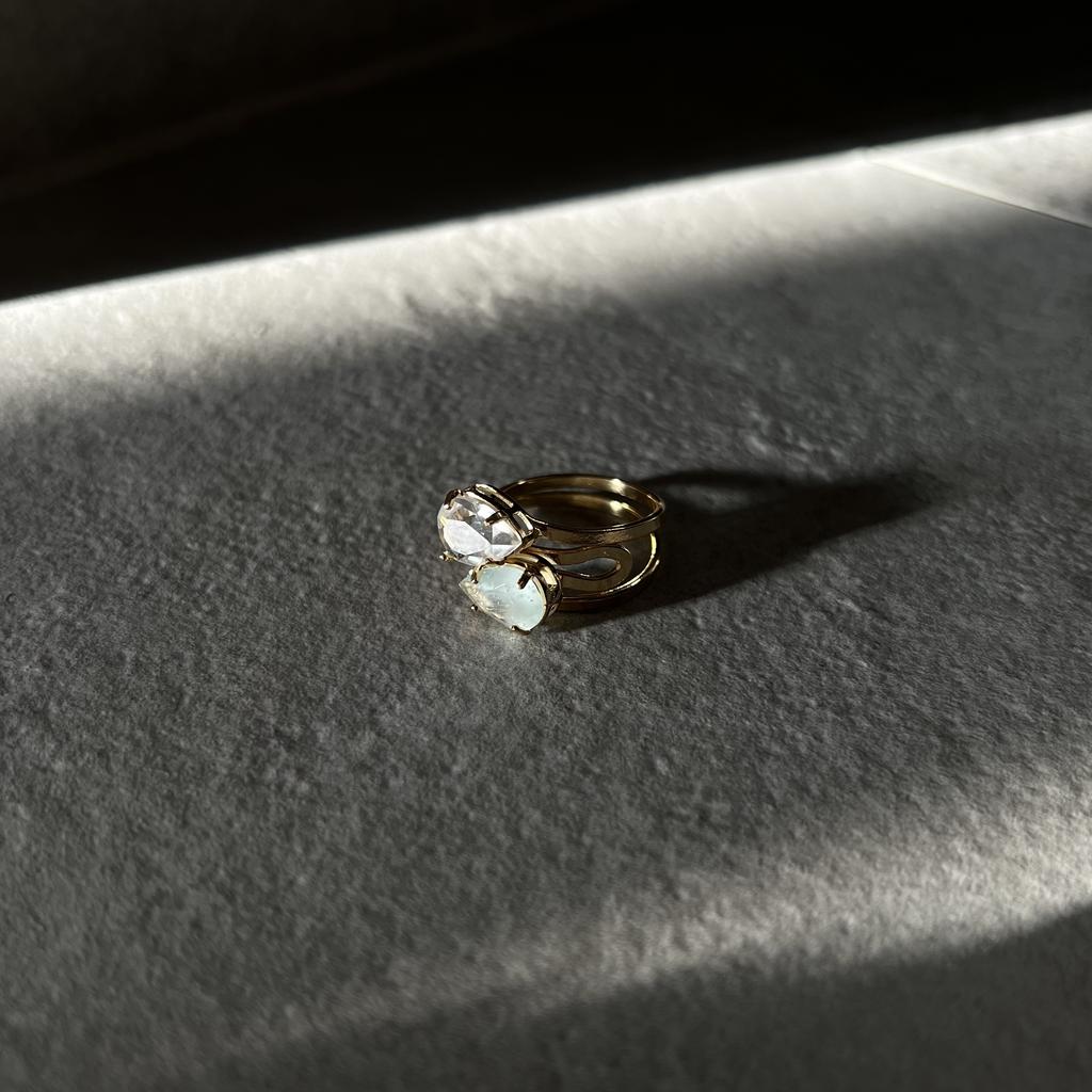 Кольцо QUARTZ & AQUAMARINE NEW COLLECTION