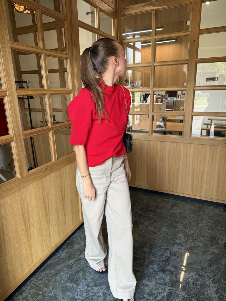 Футболка Трикотажная нить. Красный / Fil Tricot. Rouge