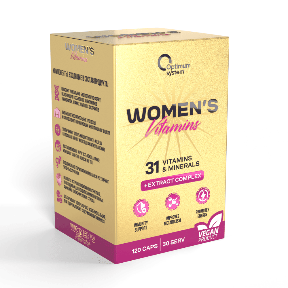Женский витаминно-минеральный комплекс Optimum System Gold Women's Vitamins Forte, 120 капсул