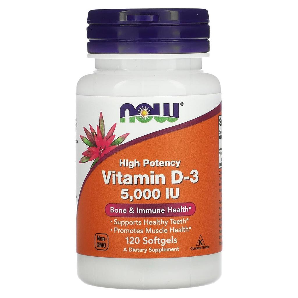 Витамин Д3 NOW Vitamin D-3 5000 IU 120 caps