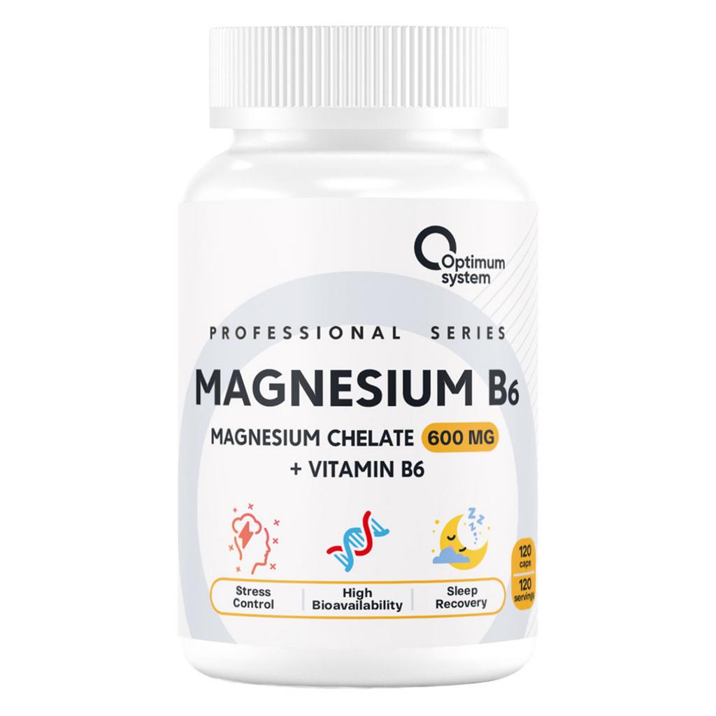 Магний Optimum System Magnesium B6 Chelate 120 caps