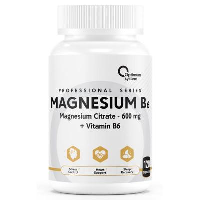 Optimum System Магний Цитрат + Витамин B6, 120 капсул