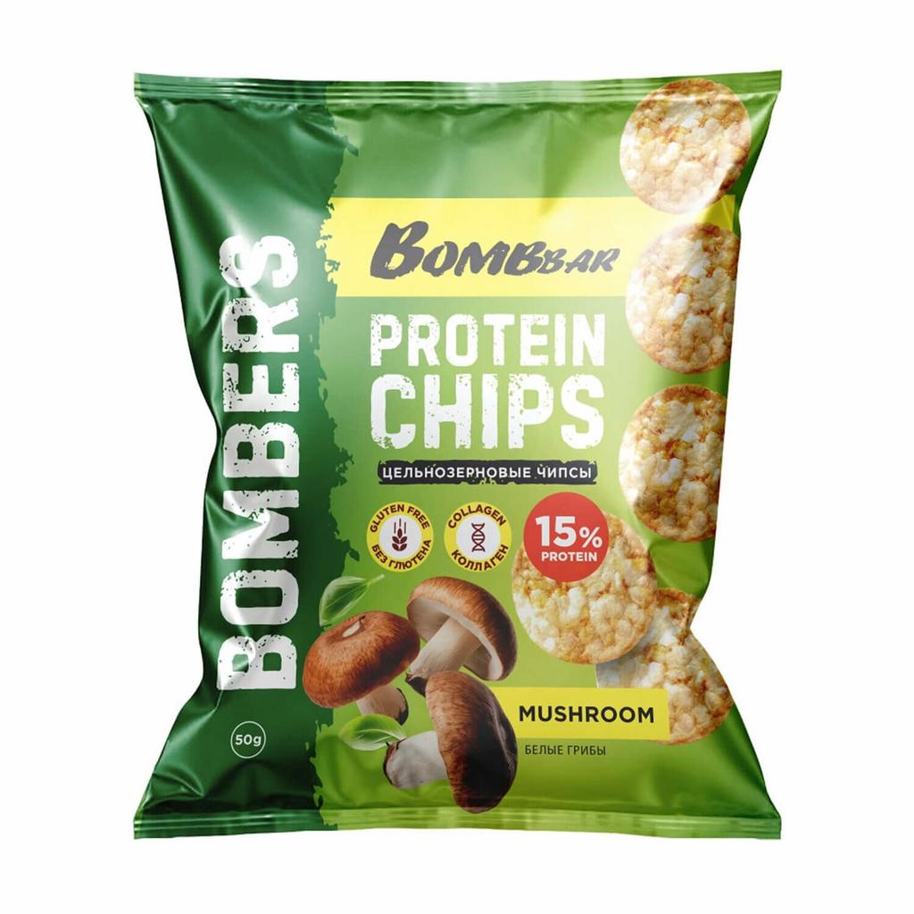 Чипсы Цельнозерновые Протеиновые BomBbar Protein Chips 50 г