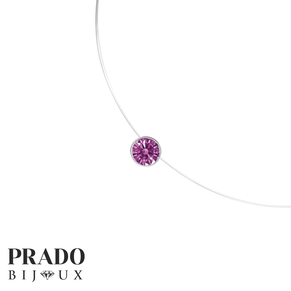 Чокер "Solitaire" Swarovski zirconia fancy pirple