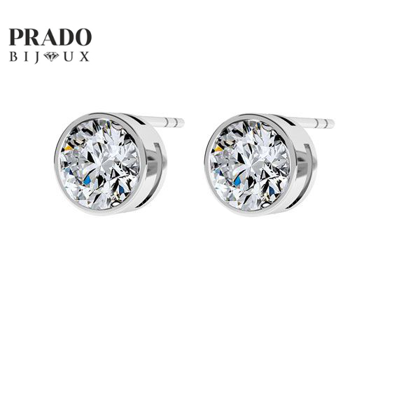 Пусеты "Solitaire" Swarovski zirconia crystall