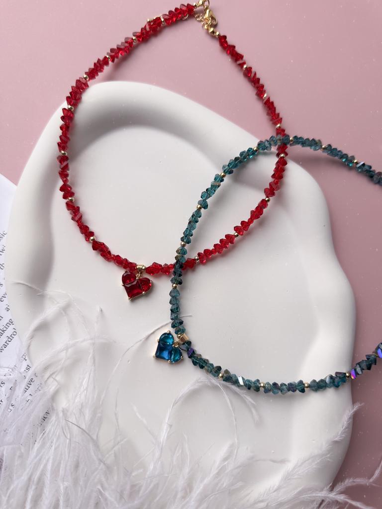 Чокер Follow Your Heart из ювелирного стекла (позолота)